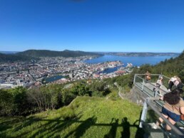 I’ll give anyone 200 Kronen if they can find our boat in this Bergen, Norway photo of today…